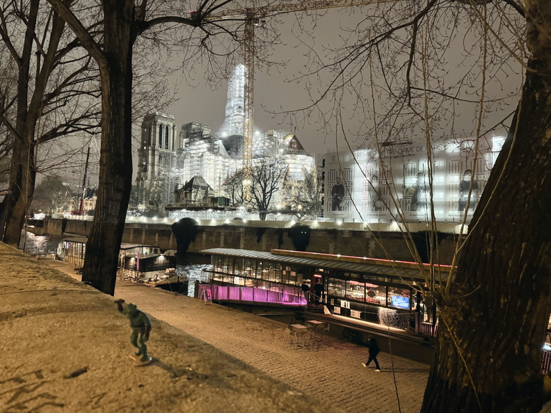 The Gorn checks out construction progress at Notre Dame